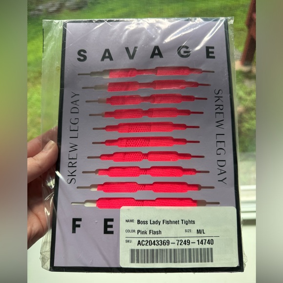 Savage x Fenty Pink Lingerie Set - Picture 2 of 3